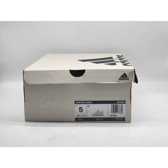 Adidas Kaptir Flow‎ K Mens Running Shoes Size 5 ID1451 White With Yellow Soles